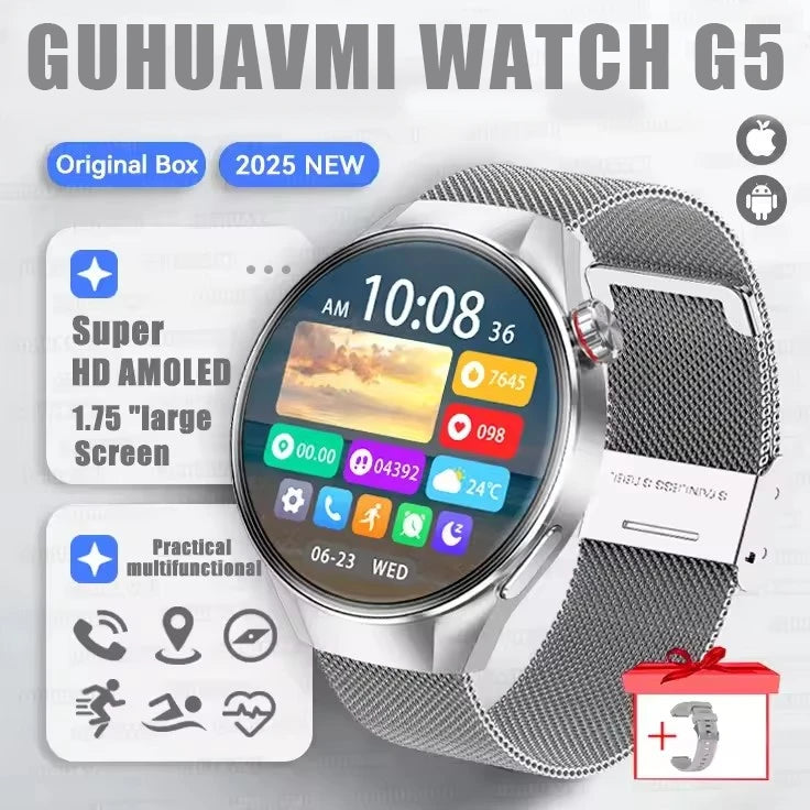 G5 PLUS Smartwatch | 1.75" HD AMOLED, GPS & Fitness Tracker
