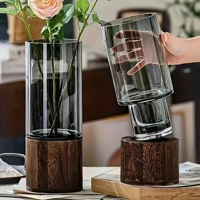Elegant Retro Glass Vase | Vintage Floral Display for Home Decor