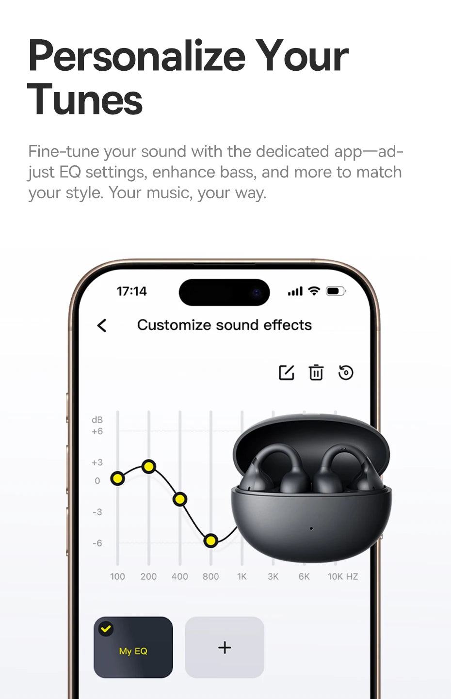 Baseus BC1 Open Ear Clip Earbuds - Wireless Bluetooth 6.0 Sports Headphones with 4-Mics & Super Bass IP55
