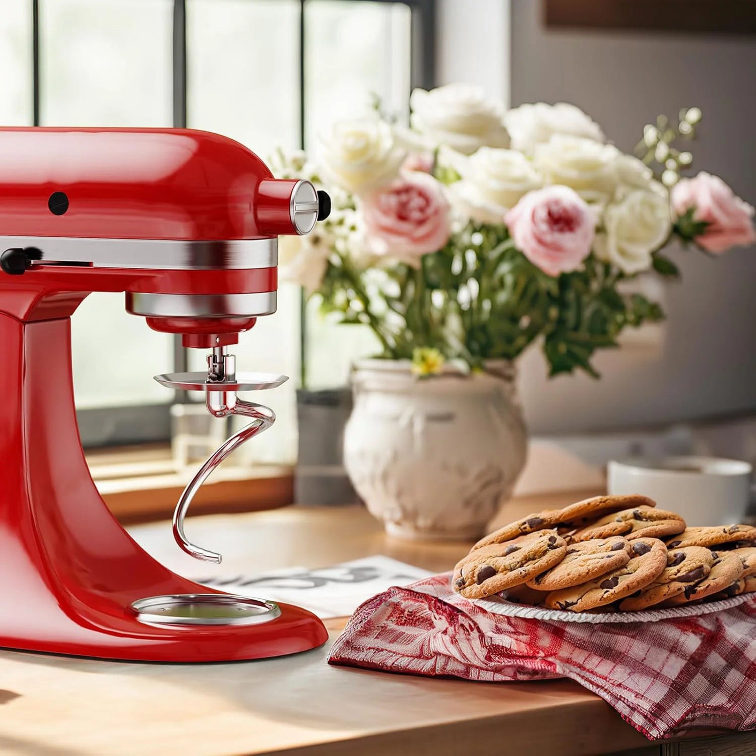 Dishwasher Safe Spiral Dough Hook for KitchenAid Tilt-Head Mixers (4.5-5 Qt)