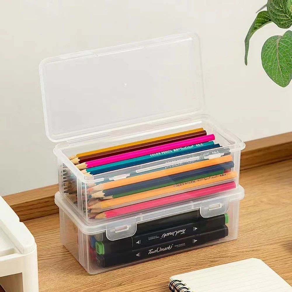 Clear Large Capacity Pen Case - Lightweight School Organizer