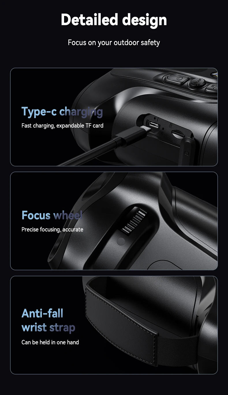 10X Digital Night Vision Binoculars Goggles - 5W IR 800M Full Dark Video