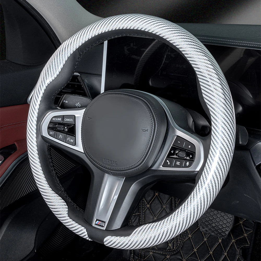 Universal Non-Slip Breathable Steering Wheel Cover 36-38cm