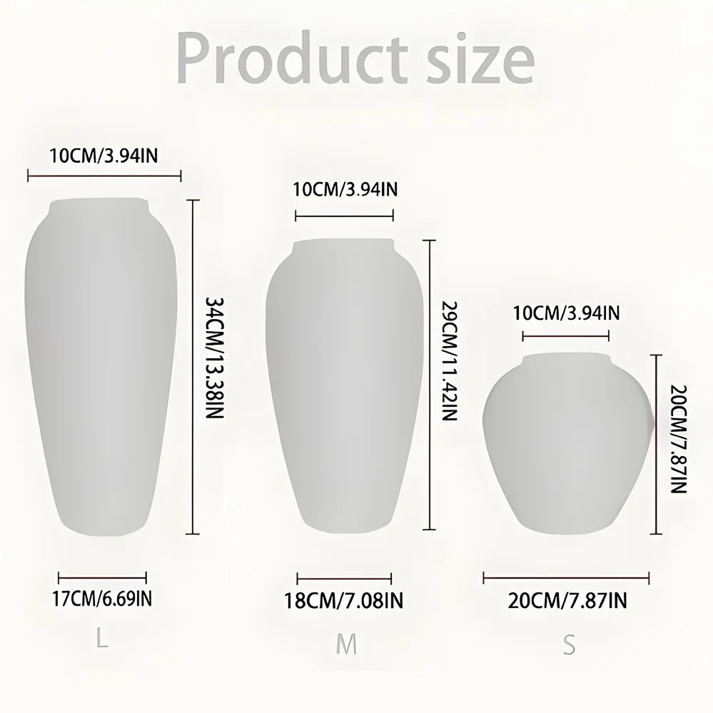 Elegant Retro Ceramic Flowerpot - White Spotted Home Decor
