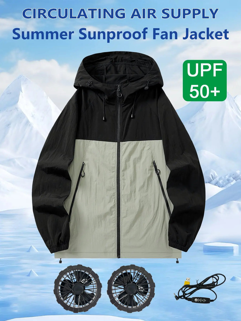 USB Powered Cooling Fan Work Vest - Reflective Summer Safety
