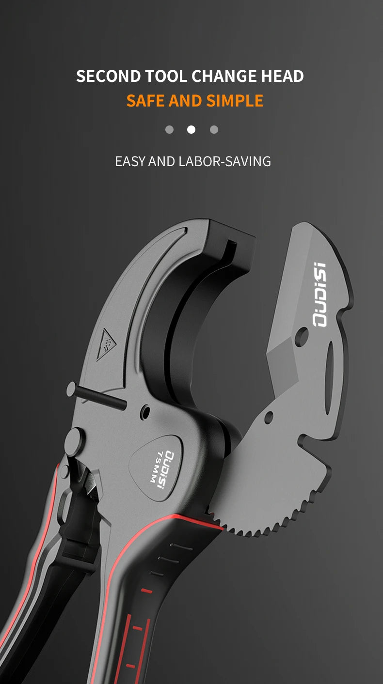 Professional Ratchet Pipe Cutter 42-75mm for PVC/PE