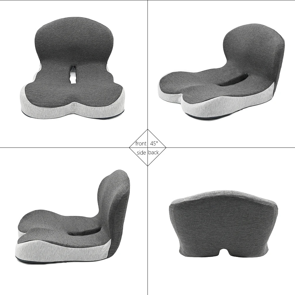 Memory Foam Car & Office Lumbar Support Cushion - Ergonomic Comfort