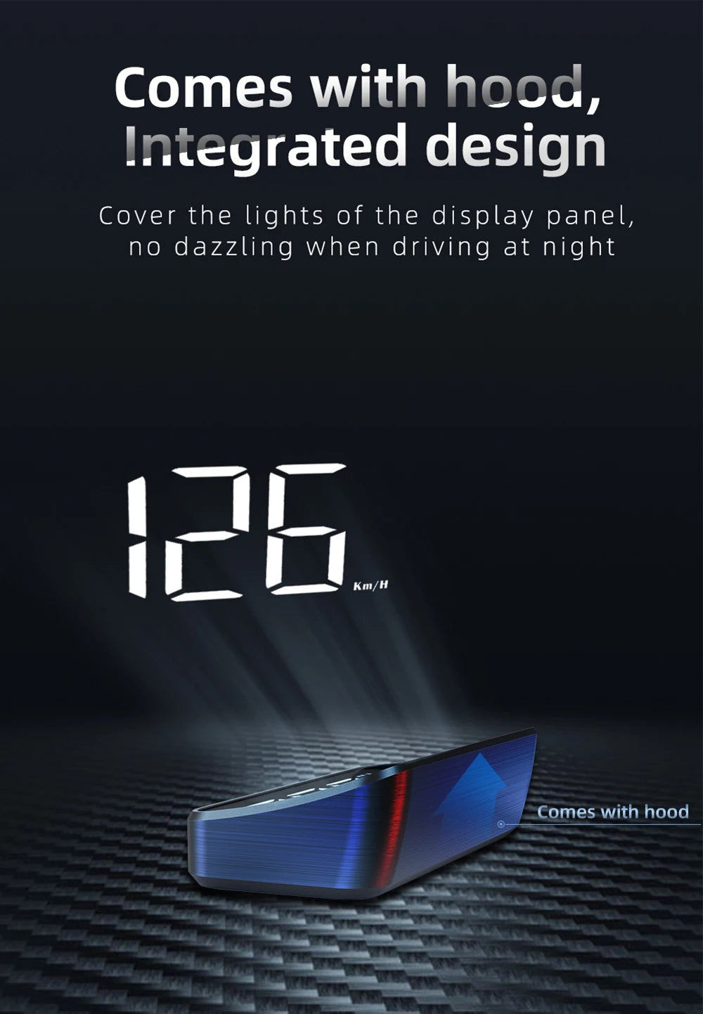 M2 HD Car HUD Windshield Projector | GPS Speedometer Display