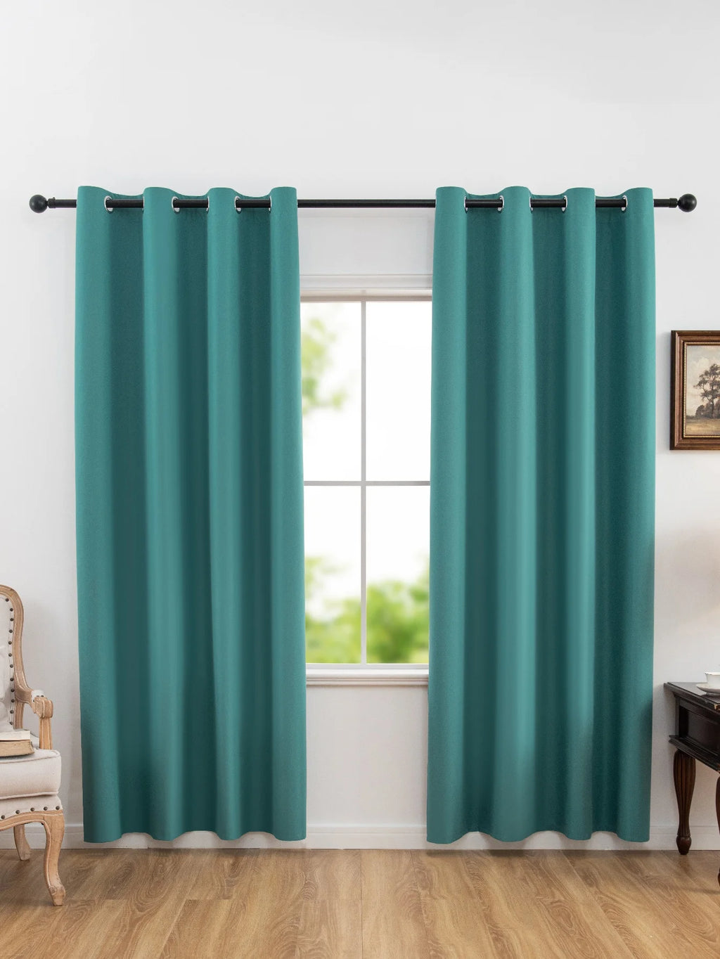 1panel Solid 100% Blackout Curtains with Grommets - Total Privacy Drapes
