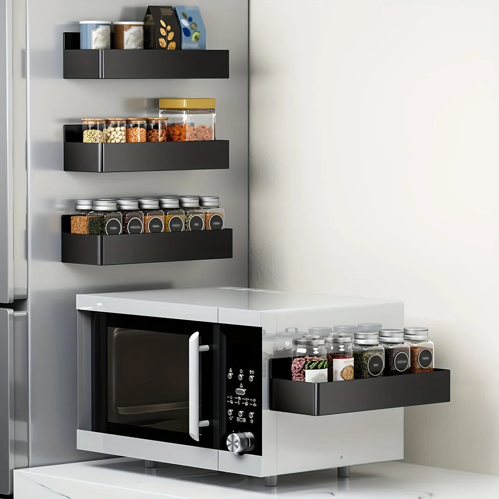 Magnetic Storage Rack - No-Drill Wall Shelf for Kitchen & Bath