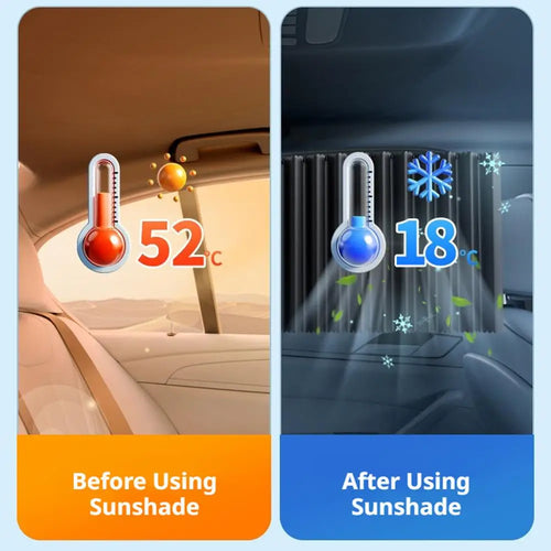 Car Window Sun Shade - Telescopic UV Heat Shield | 2/4 Pcs for Sedans & SUVs