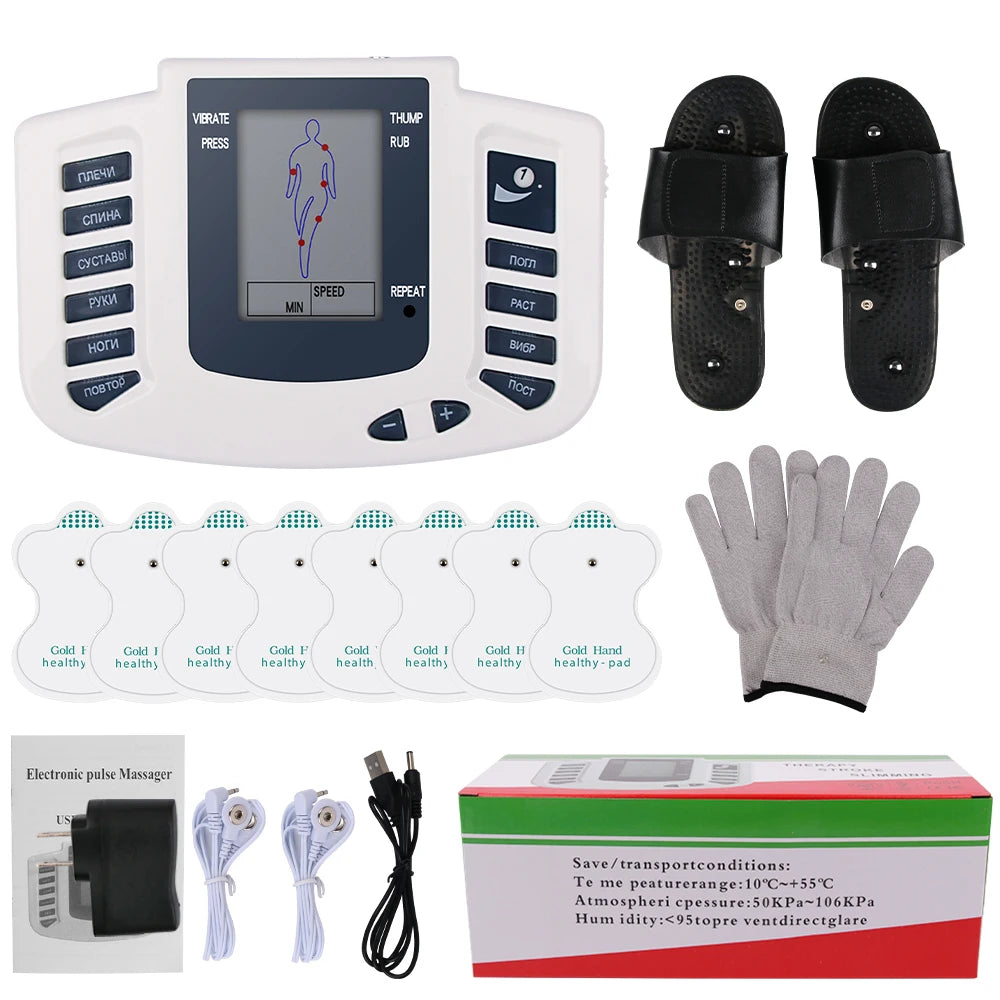 Full Body TENS EMS Muscle Stimulator with 16 Pads for Pain Relief & Recovery