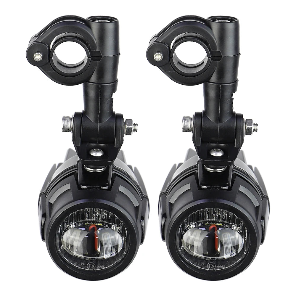 High-Performance Auxiliary LED Fog Lights for BMW R1200GS F800GS K1600 & Universal Motorcycles | 40W 6000K