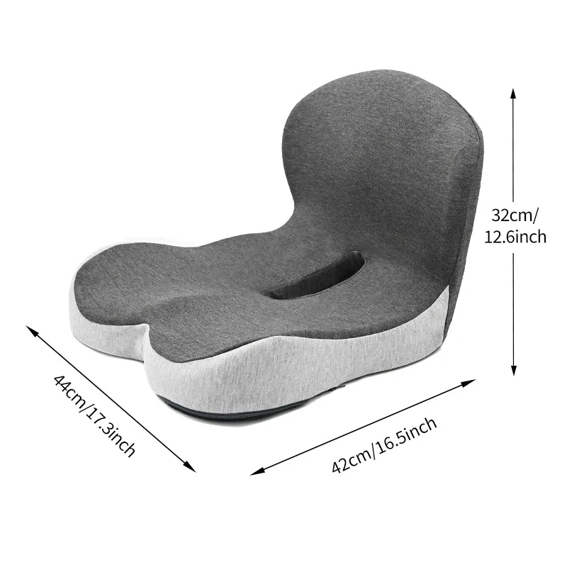 Memory Foam Car & Office Lumbar Support Cushion - Ergonomic Comfort