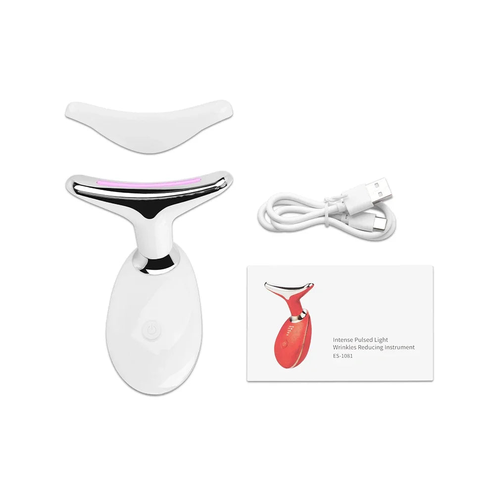 Vabena Face & Neck Lift Device - EMS, LED Light Therapy, Anti-Wrinkle Massager