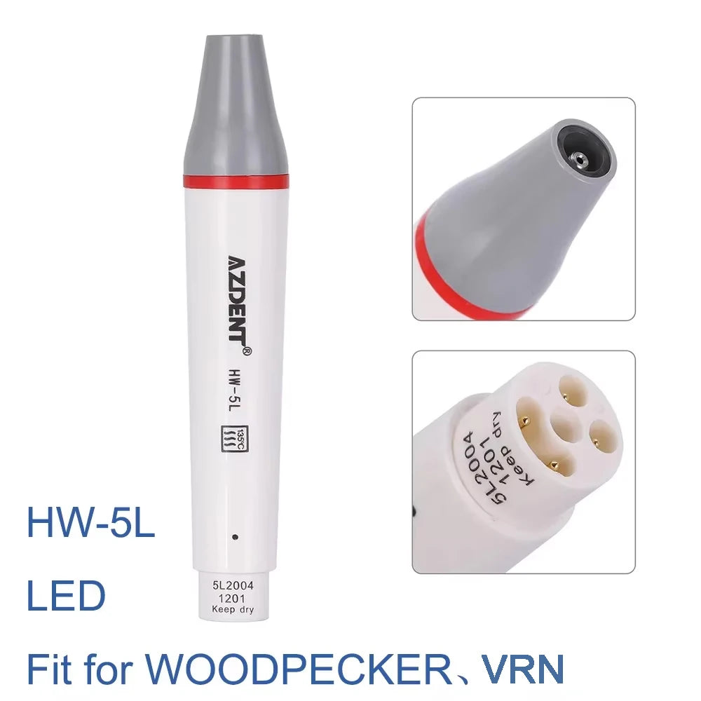 AZDENT Dental Ultrasonic Piezo Scaler Handpiece – 135° Sterilizable, Compatible with SATELEC, DTE, WOODPECKER, EMS, VRN