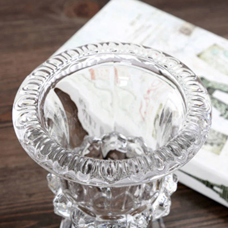 Elegant Clear Glass Flower Vase | Modern Table Decor