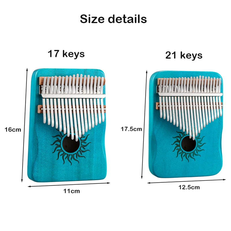 Hluru 17/21 Keys Kalimba Finger Piano - Musical Instrument for Beginners
