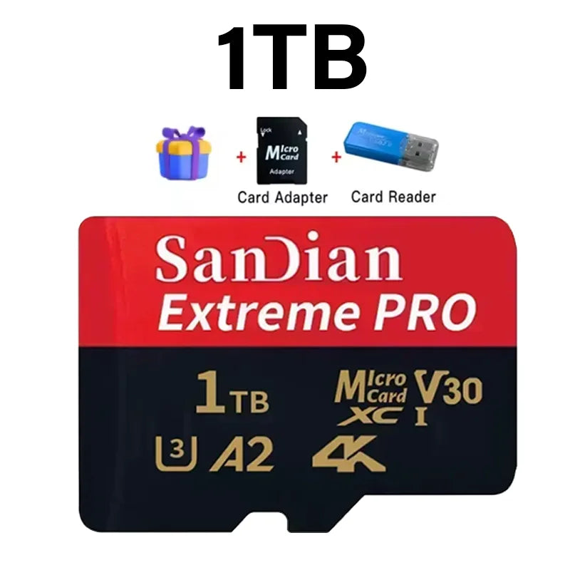 High-Speed Micro SD Card U3 V30 for 4K UHD Video & Apps | 128GB-512GB