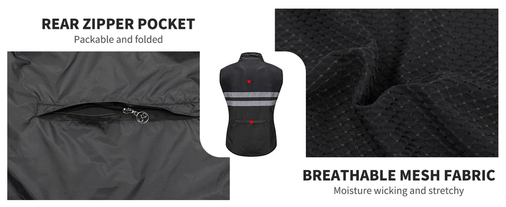 WOSAWE Ultralight Cycling Vest - Water & Wind Resistant Gilet