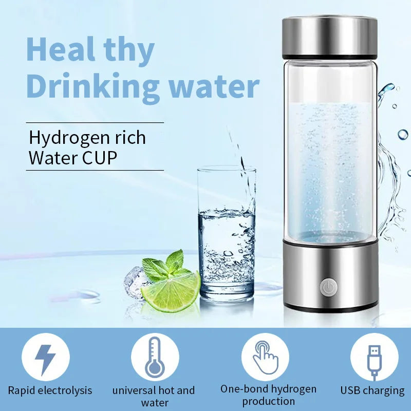 Portable Hydrogen Water Generator Bottle - Titanium Filter