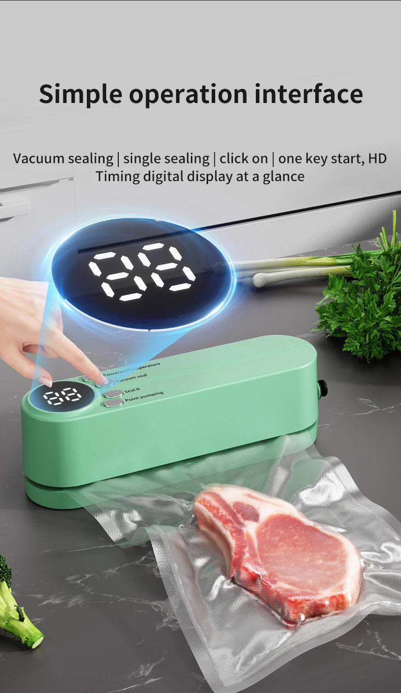 Mini Wireless Automatic Vacuum Sealer for Food Preservation | Freshness Keeper