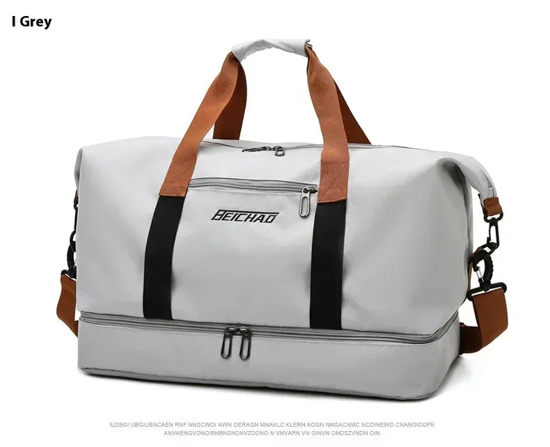 Men's Large Capacity Waterproof Gym Bag - Travel Sports Duffle & Crossbody
