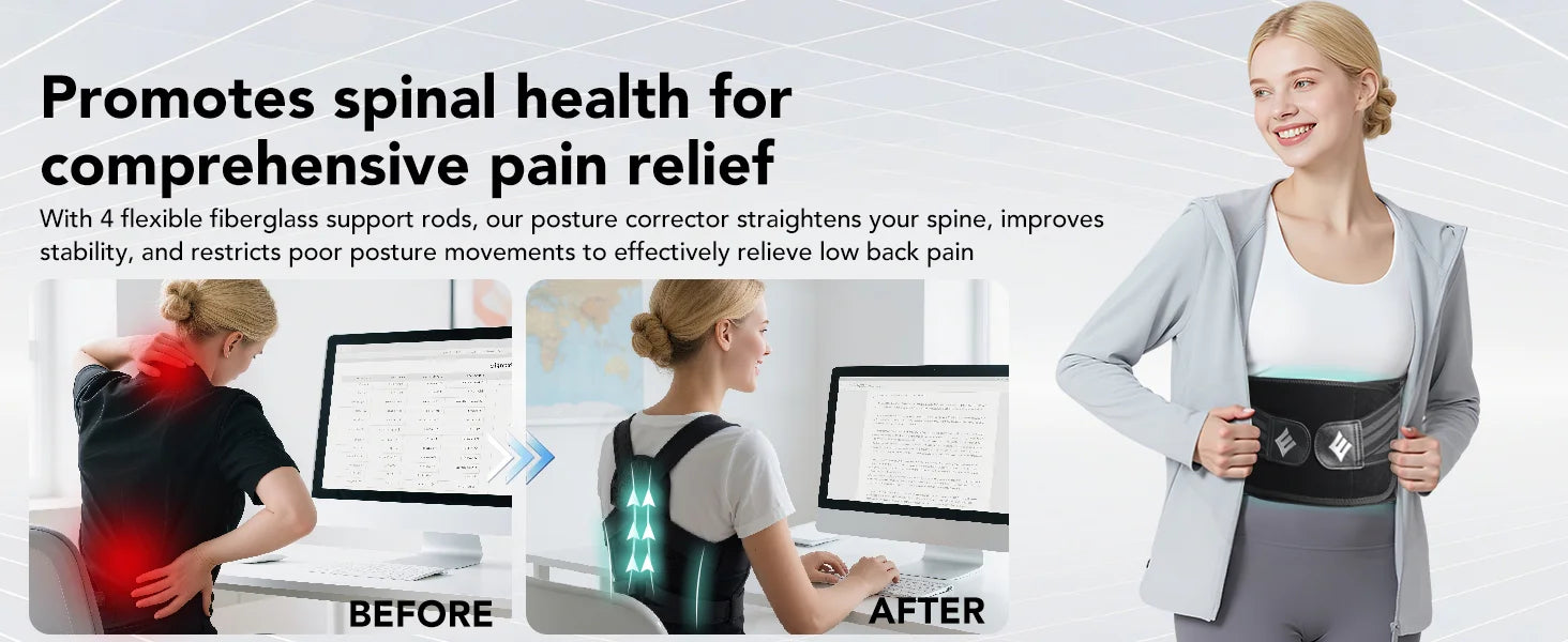 NEENCA Posture Corrector for Women - Adjustable Back Brace Support