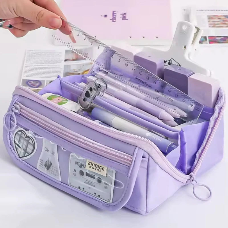 Large Capacity Multifunctional Pencil Case & Desktop Organizer for Kids