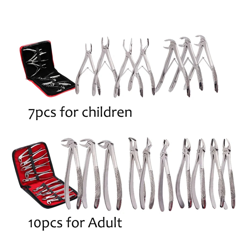 Vabena Adult & Children Tooth Extraction Forceps Set | Professional Dental Surgical Tools