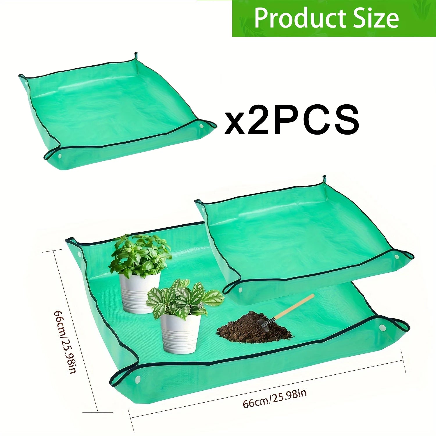 Waterproof Foldable Gardening Mat - Indoor & Outdoor Leak-Proof Potting Tray (1/2/5/10 Pack)