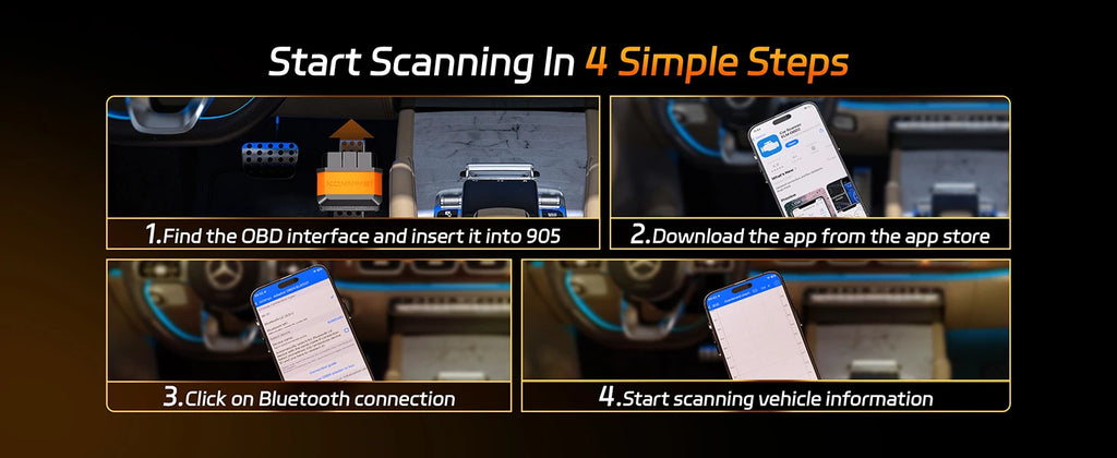 2026 KONNWEI KW905 OBD2 Scanner Bluetooth 5.0 Car Diagnostic Tool