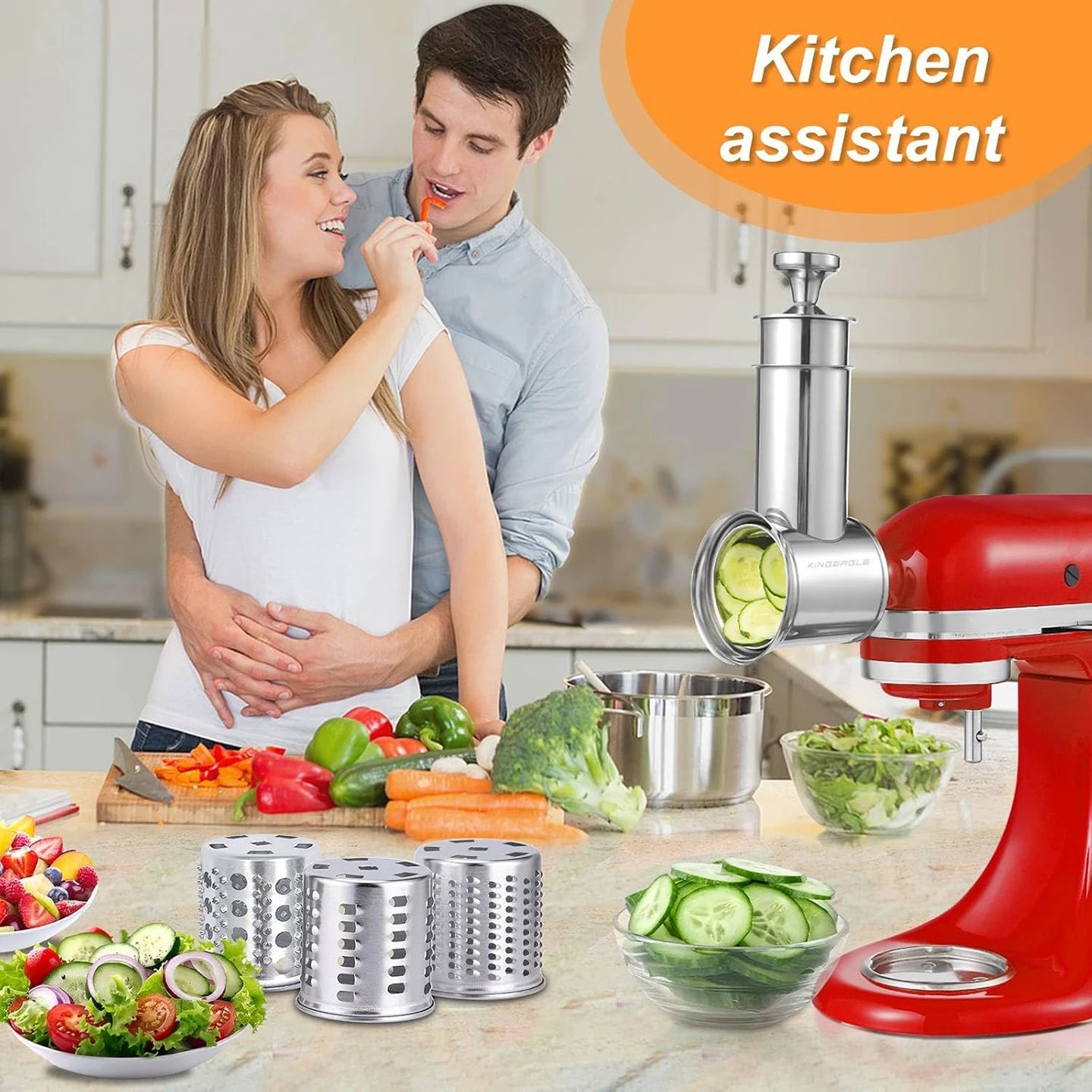 KitchenAid Stand Mixer Slicer Shredder | Stainless Steel Salad Maker