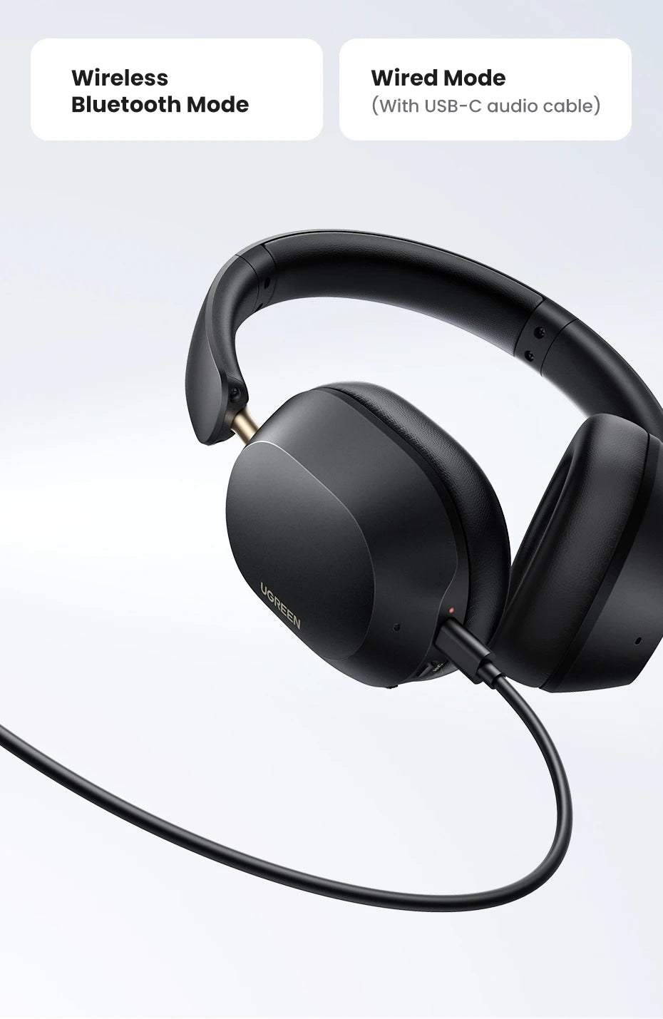 Choice Wireless Bluetooth Headphones with 43dB ANC, Hi-Res LDAC & 75H Spatial Audio