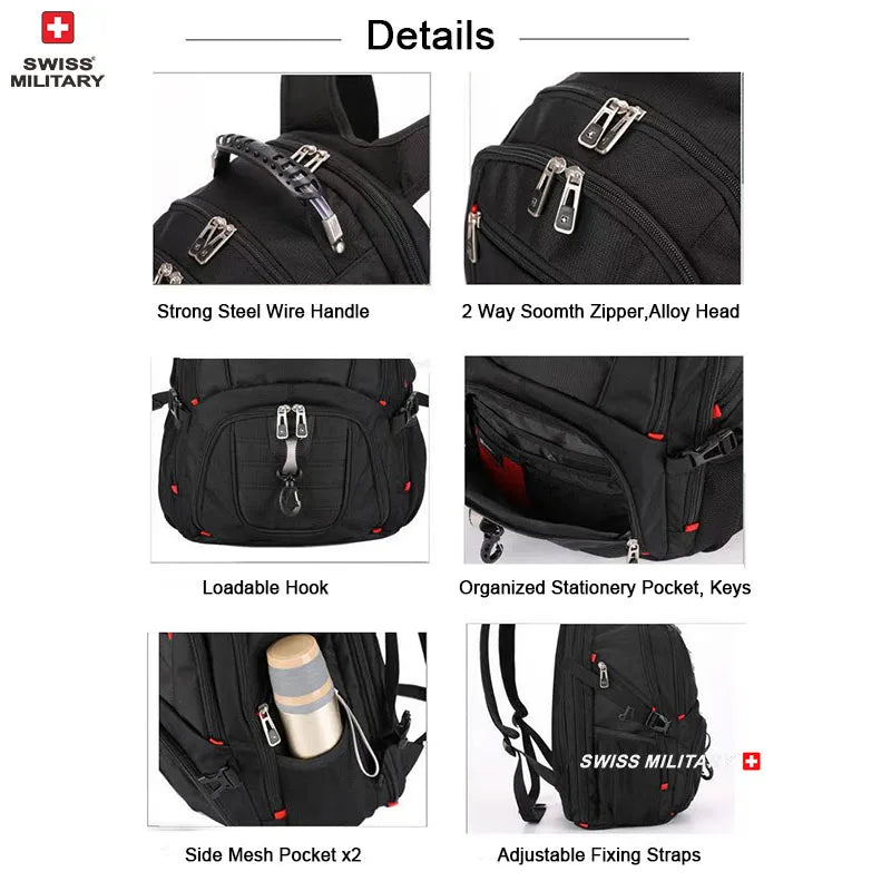SWISS MILITARY Heavy-Duty Travel Backpack | Durable & Spacious