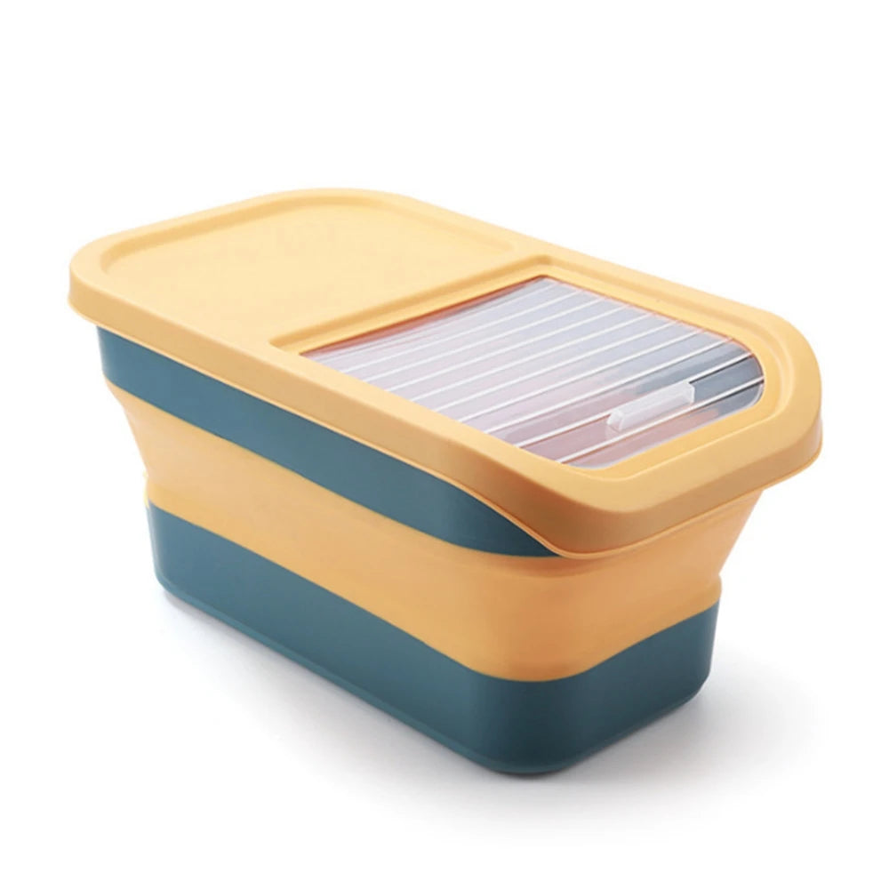 Airtight Collapsible Pet Food Storage Container - 13/33LB Dry Dog Cat Food Box