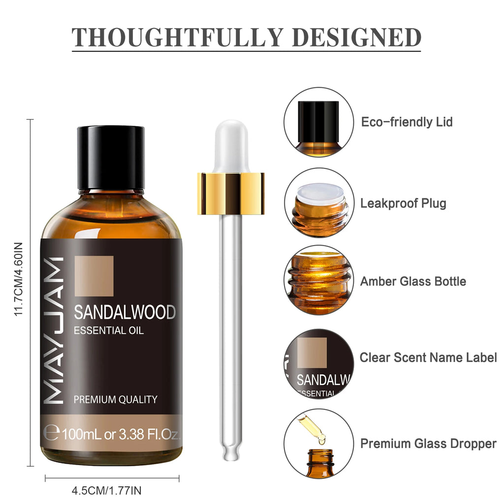 MAYJAM Sandalwood Lavender Essential Oil 10ml for Aromatherapy