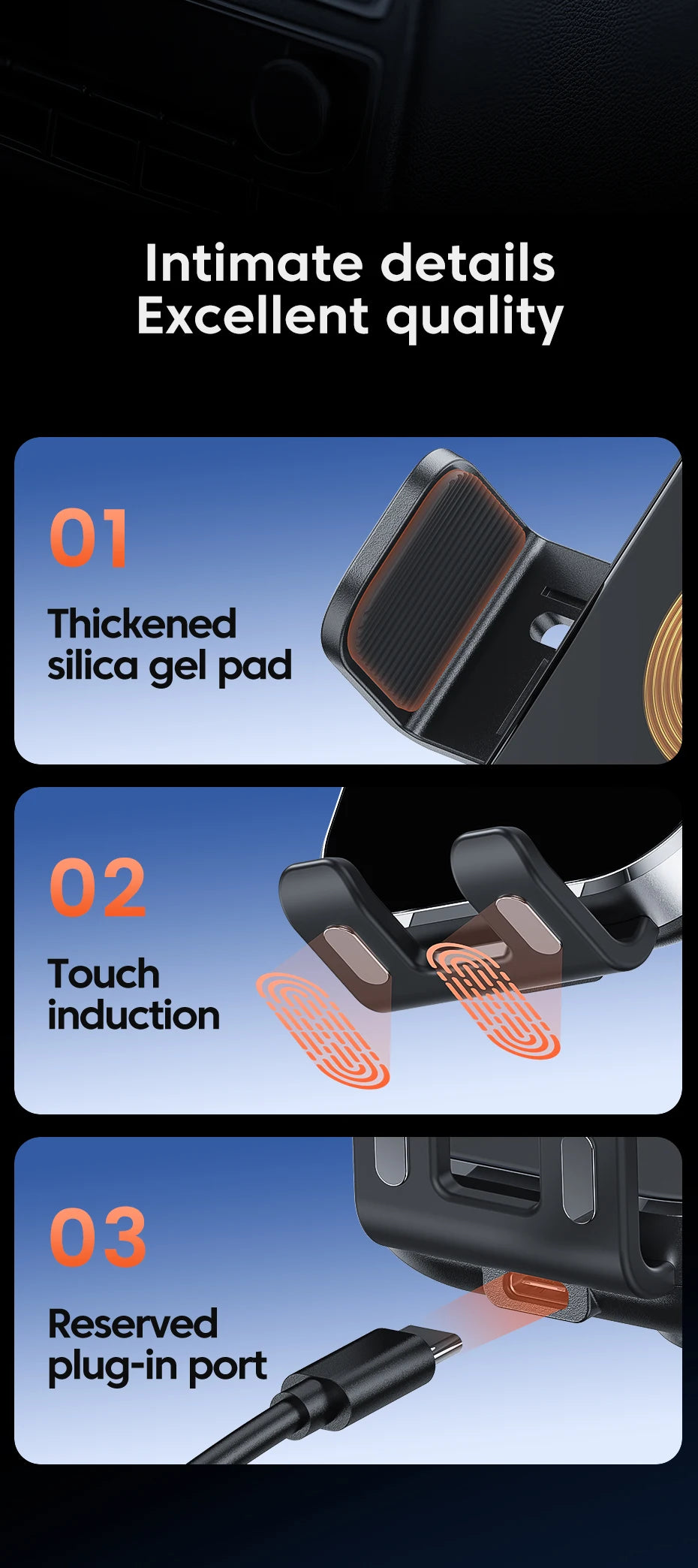 Universal Car Wireless Charger Phone Mount | Auto Holder