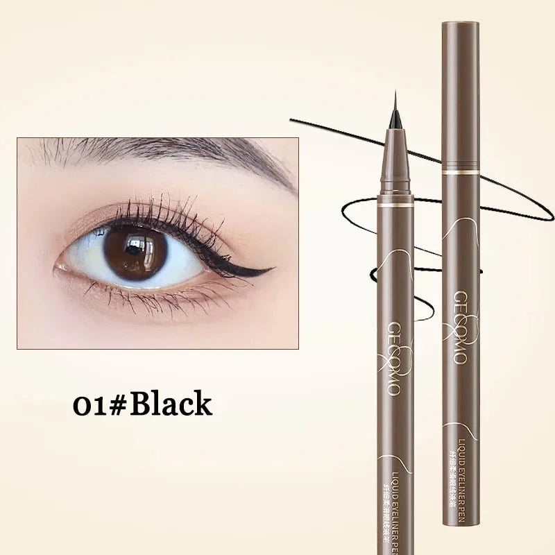 Ultra Thin Waterproof Lower Eyelash & Silkworm Eyeliner Pen - Black Brown
