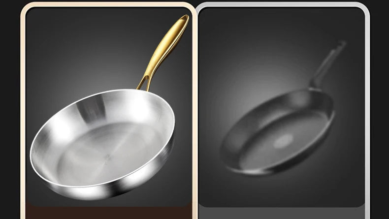 316 Stainless Steel Nonstick Frying Wok Pan - Induction & Gas Stove Ready Cookware