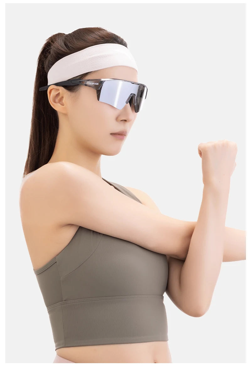 Kapvoe Photochromic Cycling Sunglasses UV400 MTB Road Bike Goggles Men Women