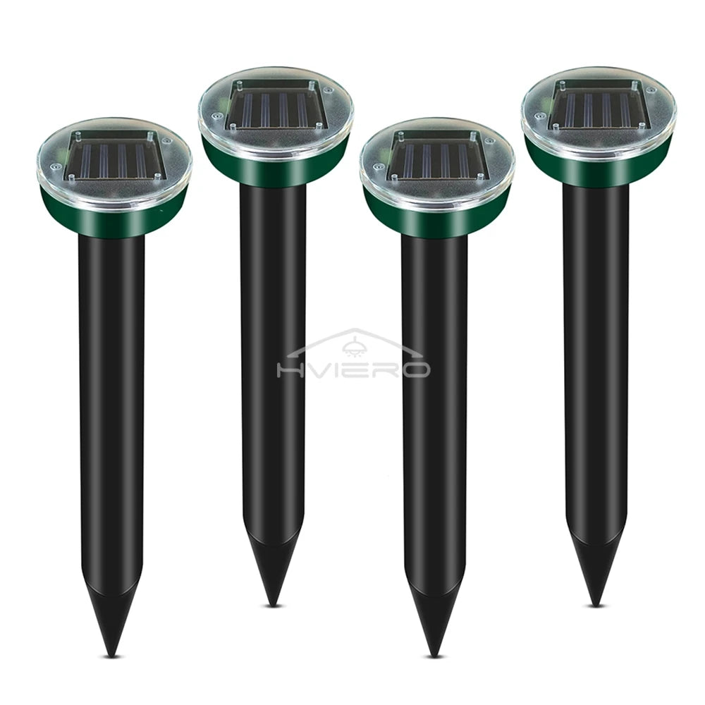 Solar Ultrasonic Rodent Pest Repeller Outdoor Garden Yard Mole Mouse Deterrent