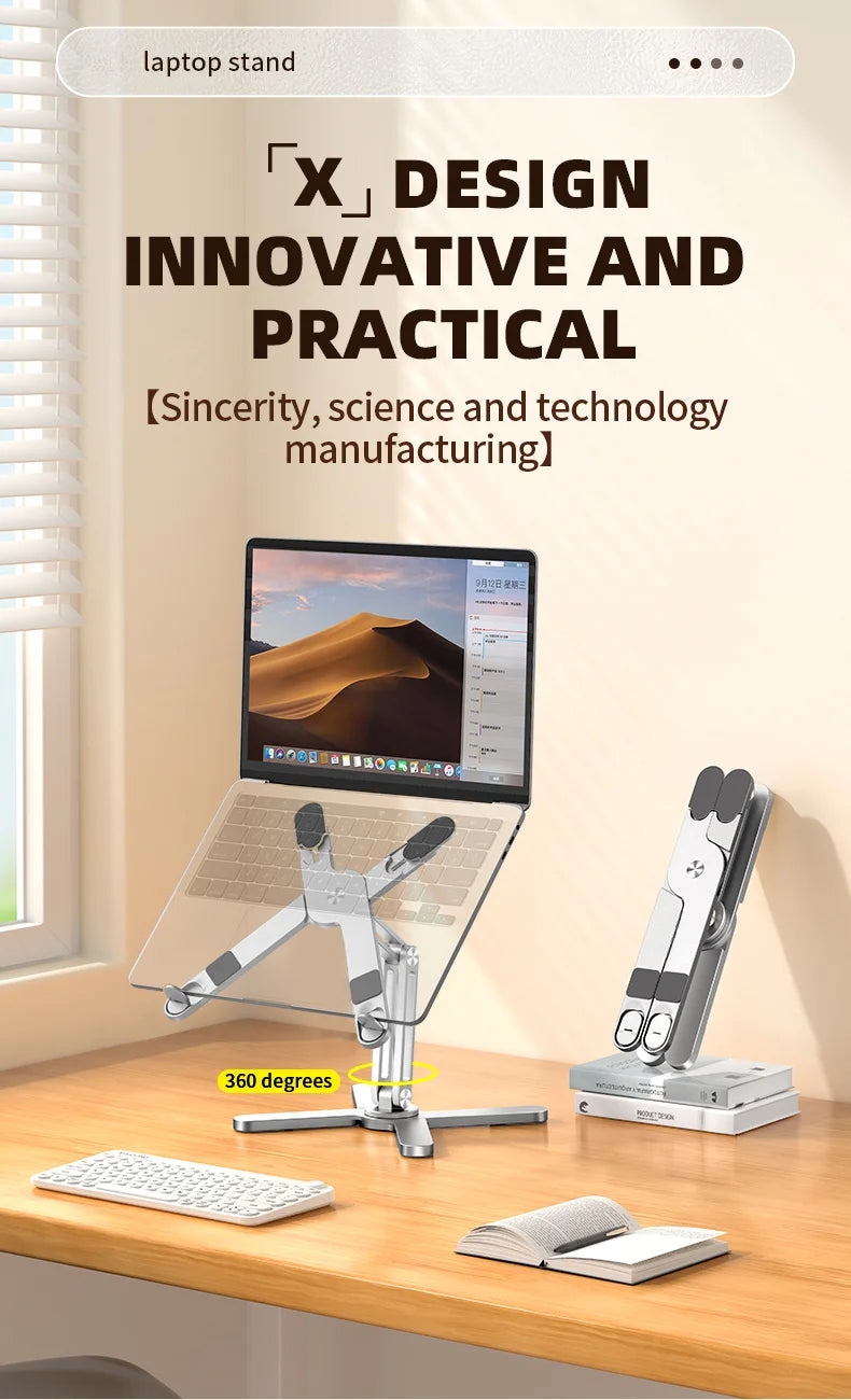 YASOKO Portable Laptop & Tablet Stand - Foldable Aluminum
