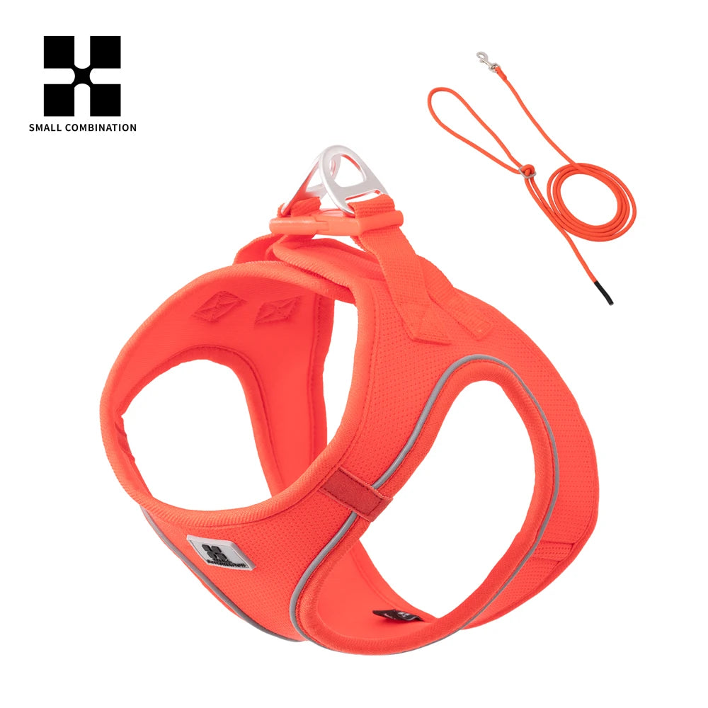 Dog Harness Leash Set - Adjustable, Reflective for Small to Medium Pets