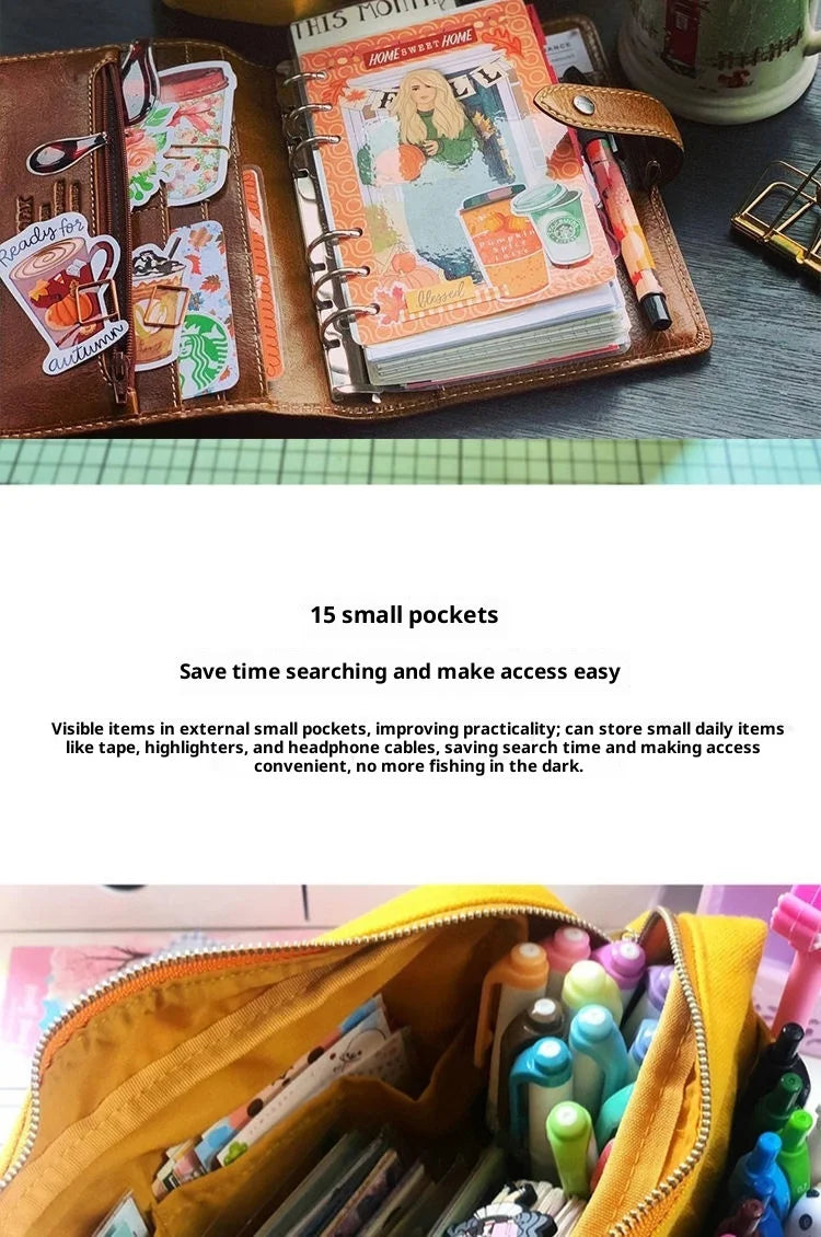 Large Capacity Canvas Pencil Case - Multi-Layer Storage for High School Students