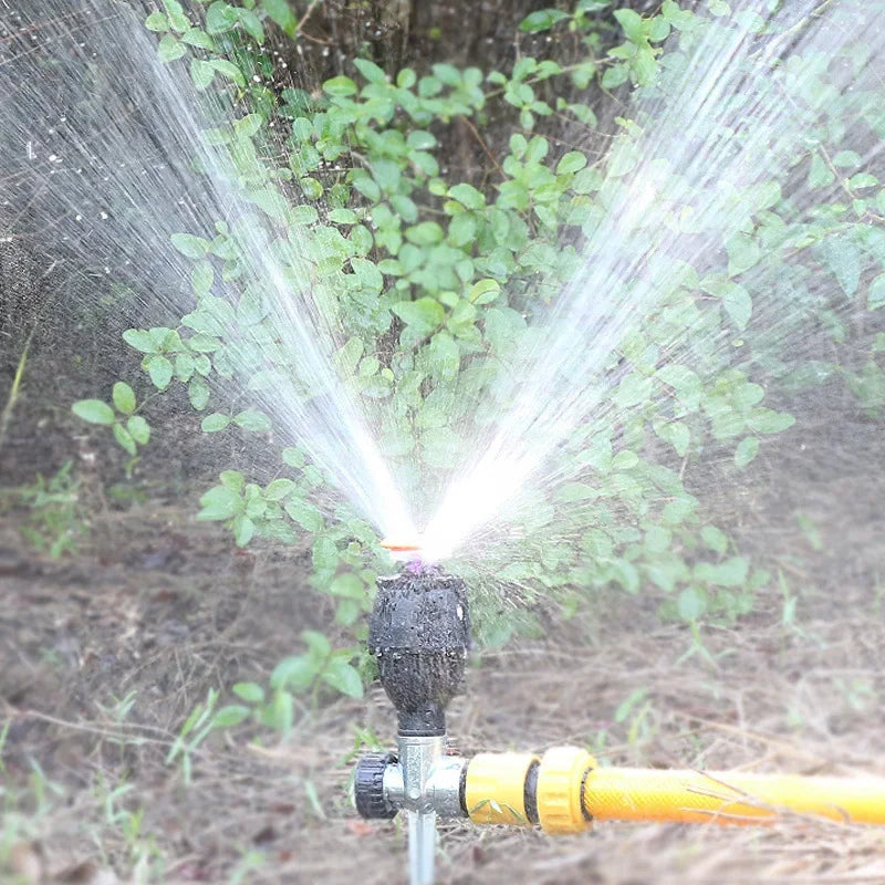 360-Degree Automatic Garden Sprinkler with Stainless Steel Tripod Set