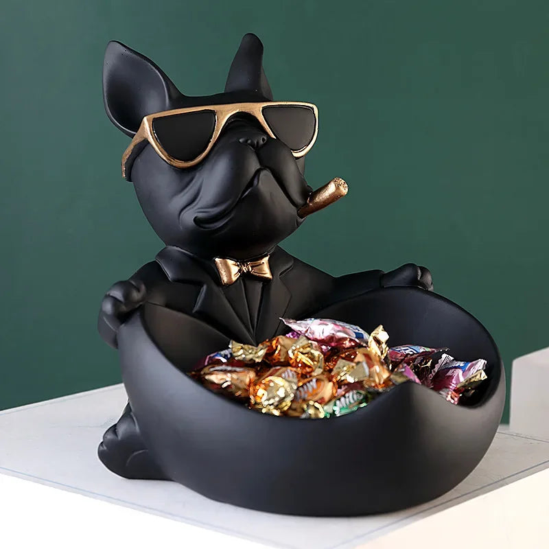 Elegant Dog Figurine Storage Box - Stylish Pet Decor & Organizer