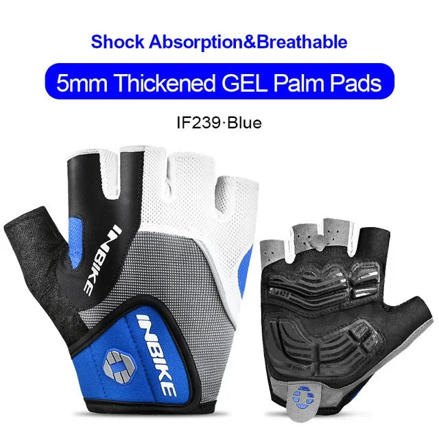 INBIKE Shockproof Gel Pad Cycling Gloves - Half Finger Summer Sport