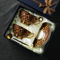Retro Leopard Bone China Coffee & Tea Set | Luxury Tableware
