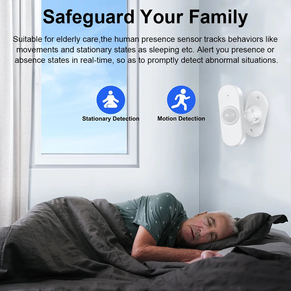 Haozee 24G mm Wave Presence Sensor for Smart Home Security